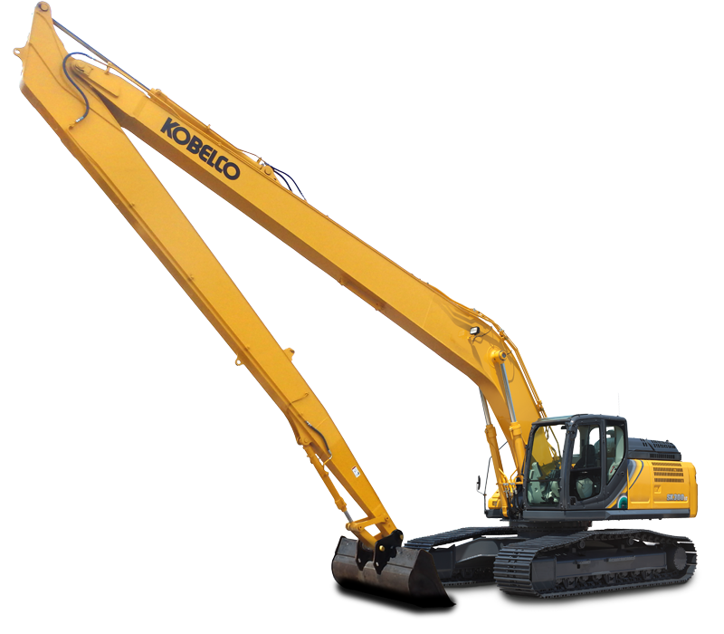 Pictured is a Kobelco SK300LC Long Reach Excavators one of many in our inventory of Kobelco Excavators.