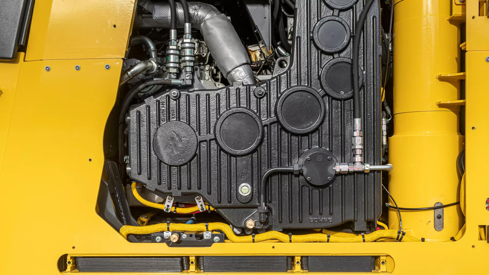 Bomag BM 1200 Cold Planer closeup of machinery and surfaces