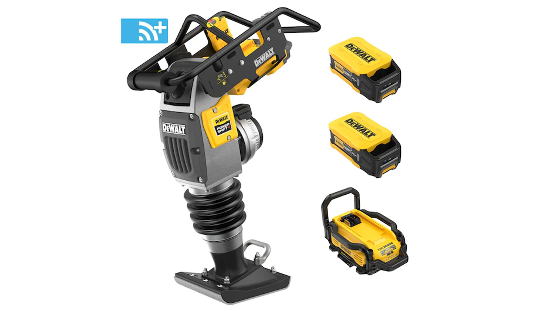 DEWALT POWERSHIFT™ 60Kg Class Rammer Kit with batteries
