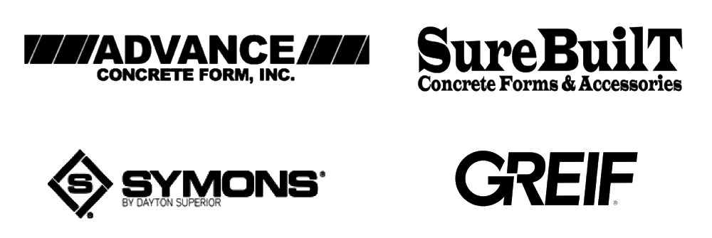 Concrete Forming Systems brand logos