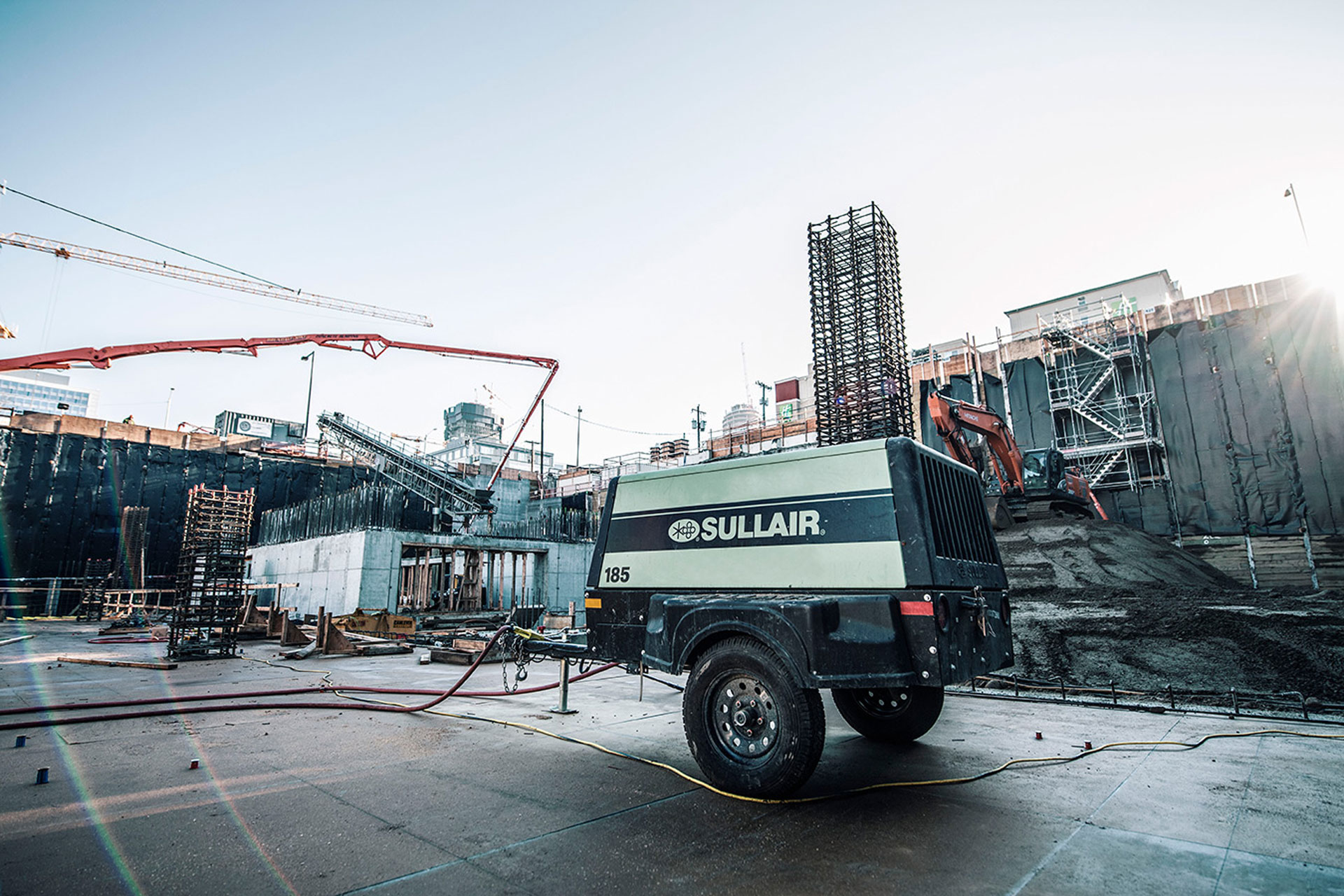 Air Compressor on the job site