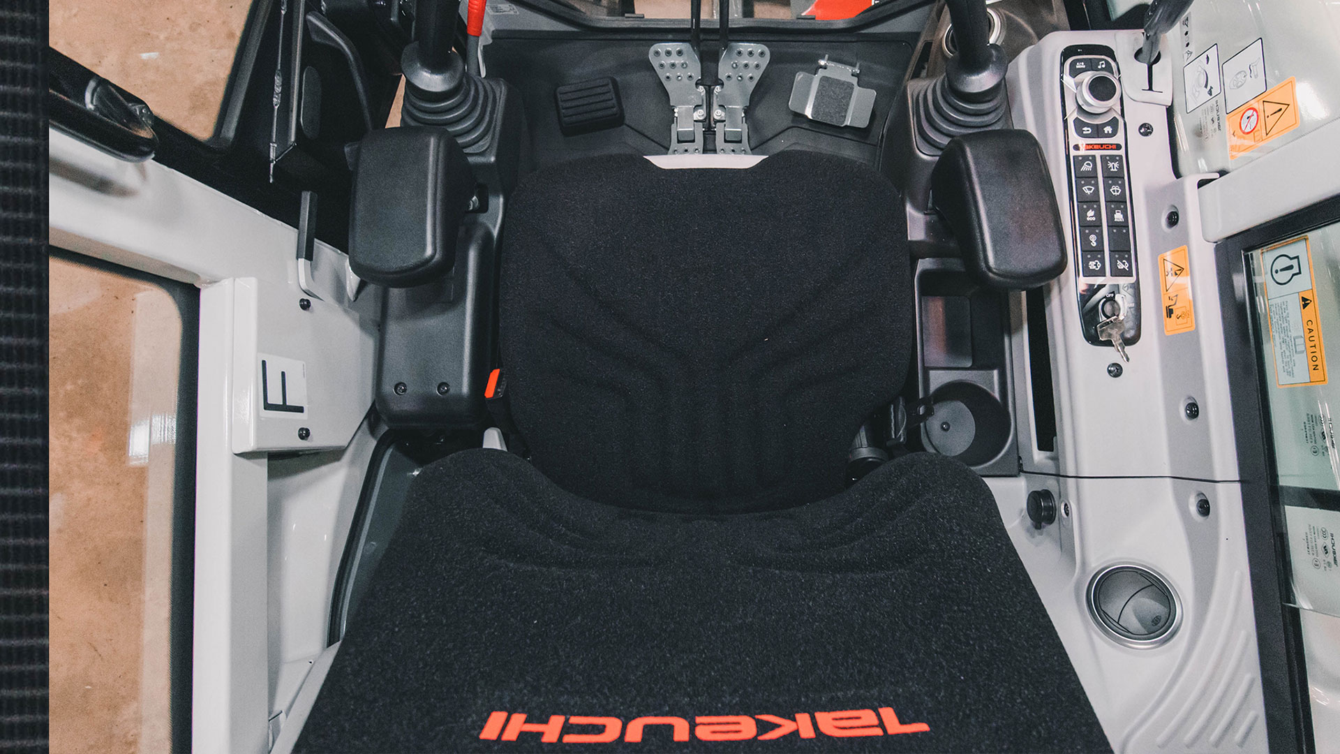 Takeuchi TB350R Mini Excavator interior