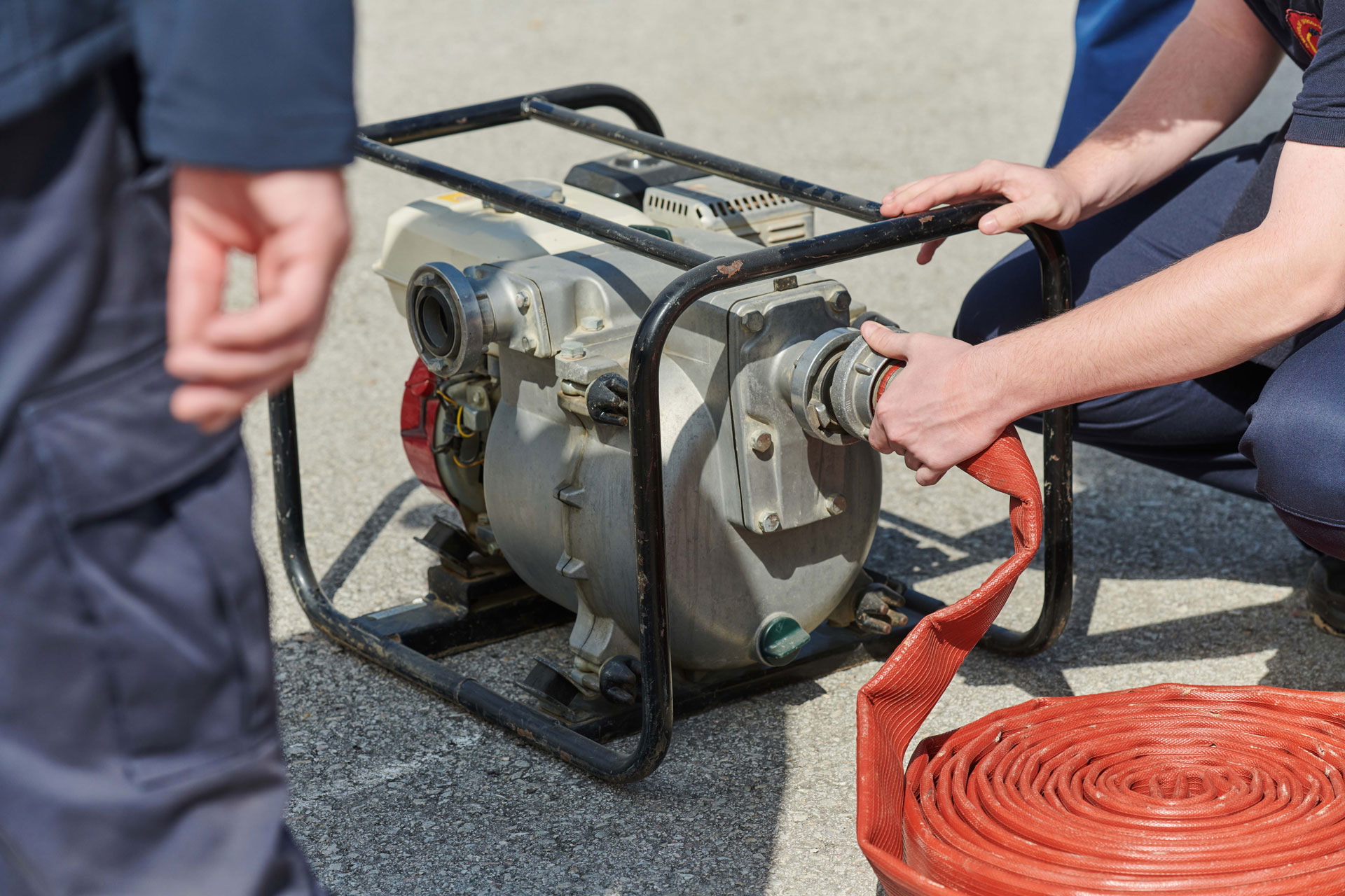 Close Up of Firefighting Equipment for Hazardous Tasks